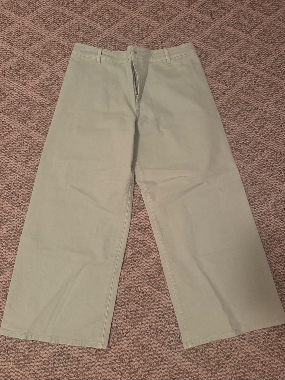 Womens Wide-Leg Pants - Mint Green